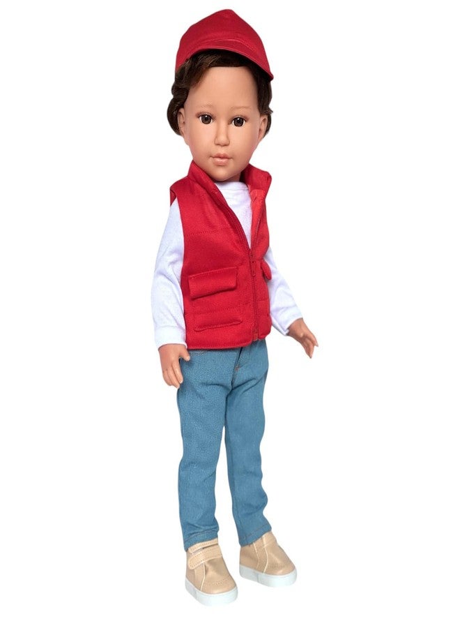 MBD Kennedy and Friends Complete Outfits for 18 Inch Fashion Girl Dolls- 18 Inch Doll Clothes That Fits All 18 Inch Dolls (Red Set for Boys) - Image 2